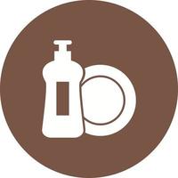 icône de fond de cercle de savon à vaisselle vecteur