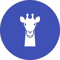 icône de fond de cercle de visage de girafe vecteur