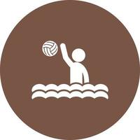 icône de fond de cercle de water-polo vecteur