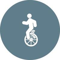 icône de fond de cercle de monocycle vecteur