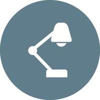 icône de fond de cercle de lampe de table vecteur