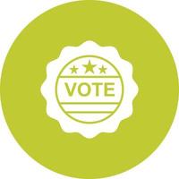 icône de fond de cercle d'autocollant de vote vecteur