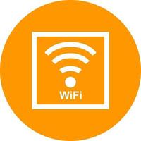 icône de fond de cercle de signe wifi vecteur