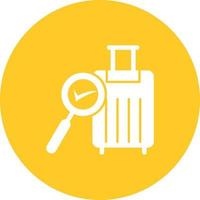 trouver l'icône de fond de cercle de bagages vecteur