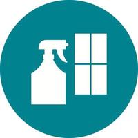 icône de fond de cercle d'agent de nettoyage de vitres vecteur