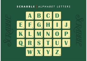 Scrabble alphabet letters vector free