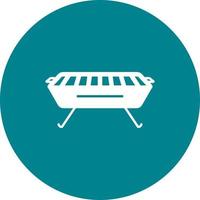 icône de fond de cercle de barbecue vecteur