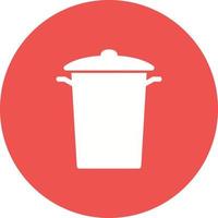 icône de fond de cercle de poubelle vecteur