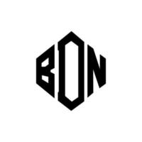 création de logo de lettre bdn avec forme de polygone. création de logo en forme de polygone et de cube bdn. modèle de logo vectoriel bdn hexagone couleurs blanches et noires. monogramme bdn, logo d'entreprise et immobilier.