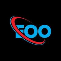 logo oo. oo lettre. création de logo de lettre eoo. initiales logo eoo liées avec un cercle et un logo monogramme majuscule. typographie eoo pour la technologie, les affaires et la marque immobilière. vecteur