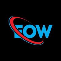 ouf logo. euh lettre. création de logo de lettre eow. initiales eow logo liées avec un cercle et un logo monogramme majuscule. eow typographie pour la technologie, les affaires et la marque immobilière. vecteur