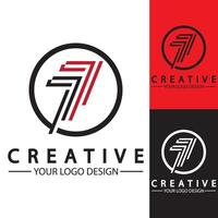 logo design numéro 77 illustration vectorielle d'image vecteur