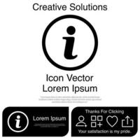 icône de signe d'information eps 10 vecteur