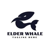 logo baleine noire vecteur