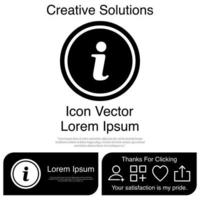 icône de signe d'information eps 10 vecteur