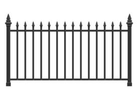 illustration vectorielle de clôture en acier réaliste isolée sur blanc vecteur