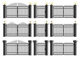 illustration vectorielle de porte en acier isolée sur blanc vecteur