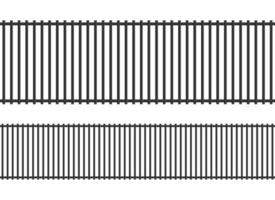 clôture en acier réaliste. conception sans couture vecteur