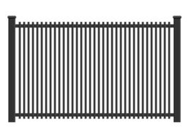 illustration vectorielle de clôture en acier réaliste isolée sur blanc vecteur