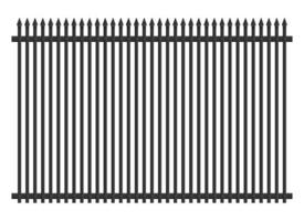 illustration vectorielle de clôture en acier réaliste isolée sur blanc vecteur