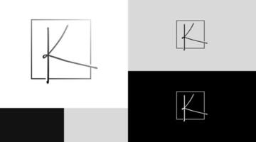 concept de conception de logo monogramme carré k vecteur