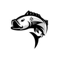 pêche au logo du saumon vecteur