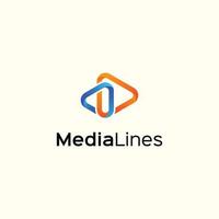 modèle de logo de lignes de médias téléchargement gratuit vecteur