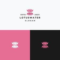 modèle de conception d'icône de logo d'eau de lotus vecteur