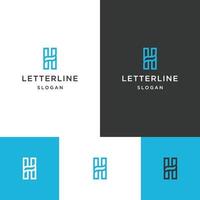 modèle de conception d'icône de logo lettre h vecteur