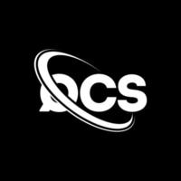 logo qcs. lettre qcs. création de logo de lettre qcs. initiales logo qcs liées par un cercle et un logo monogramme majuscule. typographie qcs pour la marque technologique, commerciale et immobilière. vecteur