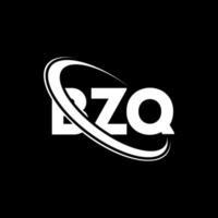 logo bzq. lettre bzq. création de logo de lettre bzq. initiales logo bzq liées avec un cercle et un logo monogramme majuscule. typographie bzq pour la marque technologique, commerciale et immobilière. vecteur