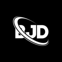 logo bjd. lettre bjd. création de logo de lettre bjd. initiales logo bjd liées avec un cercle et un logo monogramme majuscule. typographie bjd pour la technologie, les affaires et la marque immobilière. vecteur