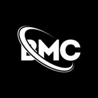 logo bmc. lettre bmc. création de logo de lettre bmc. initiales bmc logo lié avec cercle et logo monogramme majuscule. typographie bmc pour la technologie, les affaires et la marque immobilière. vecteur
