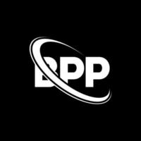 logo bpp. lettre bpp. création de logo de lettre bpp. initiales logo bpp liées avec un cercle et un logo monogramme majuscule. typographie bpp pour la technologie, les affaires et la marque immobilière. vecteur