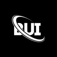 logo bui. lettre bui. création de logo de lettre bui. initiales logo bui liées par un cercle et un logo monogramme majuscule. typographie bui pour la technologie, les affaires et la marque immobilière. vecteur