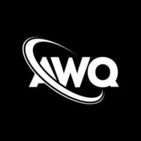 logo awq. lettre awq. création de logo de lettre awq. initiales logo awq liées avec un cercle et un logo monogramme majuscule. typographie awq pour la technologie, les affaires et la marque immobilière. vecteur