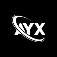 logo aix. lettre d'ayx. création de logo de lettre ayx. initiales ayx logo lié avec cercle et logo monogramme majuscule. typographie ayx pour la marque technologique, commerciale et immobilière. vecteur