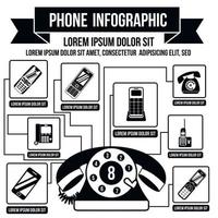 infographie de téléphone, style simple vecteur