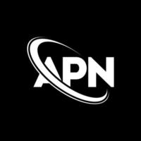 logo apn. lettre apn. création de logo de lettre apn. initiales logo apn liées avec un cercle et un logo monogramme majuscule. typographie apn pour la technologie, les affaires et la marque immobilière. vecteur