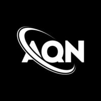 logo aqn. lettre aqn. création de logo de lettre aqn. initiales logo aqn liées avec un cercle et un logo monogramme majuscule. typographie aqn pour la marque technologique, commerciale et immobilière. vecteur