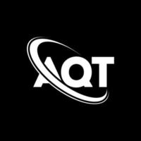 logo aqt. lettre d'aqt. création de logo de lettre aqt. initiales logo aqt liées avec un cercle et un logo monogramme majuscule. typographie aqt pour la technologie, les affaires et la marque immobilière. vecteur