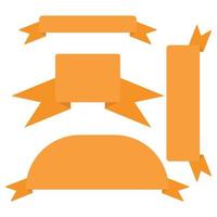 modèle de bannière vierge orange style simple s'isoler sur un fond blanc, utiliser dans les en-têtes de site Web et concevoir pour présenter vecteur