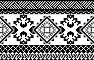 motif géométrique ethnique abstrait tribal africain noir et blanc. conception pour l'arrière-plan ou le papier peint.illustration vectorielle pour imprimer des motifs de tissu, des tapis, des chemises, des costumes, des turbans, des chapeaux, des rideaux. vecteur
