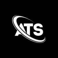 logo ats. sa lettre. création de logo de lettre ats. initiales ats logo lié avec cercle et logo monogramme majuscule. ats typographie pour la technologie, les affaires et la marque immobilière. vecteur