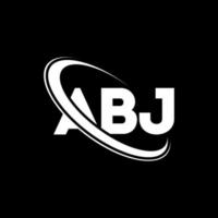 logo abj. lettre abj. création de logo de lettre abj. initiales abj logo lié avec cercle et logo monogramme majuscule. typographie abj pour la technologie, les affaires et la marque immobilière. vecteur
