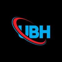 logo euh. euh lettre. création de logo de lettre ubh. initiales logo ubh liées avec un cercle et un logo monogramme majuscule. typographie ubh pour la technologie, les affaires et la marque immobilière. vecteur