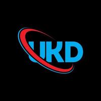 logo ukd. lettre ukd. création de logo de lettre ukd. initiales logo ukd liées avec un cercle et un logo monogramme majuscule. typographie ukd pour la technologie, les affaires et la marque immobilière. vecteur