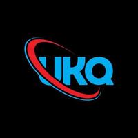 logo ukq. lettre ukq. création de logo de lettre ukq. initiales logo ukq lié avec un cercle et un logo monogramme majuscule. typographie ukq pour la technologie, les affaires et la marque immobilière. vecteur