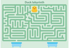Vector de labyrinthe de canard en caoutchouc