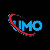 logo Umo. lettre umo. création de logo de lettre umo. initiales logo umo liées avec un cercle et un logo monogramme majuscule. typographie umo pour la technologie, les affaires et la marque immobilière. vecteur